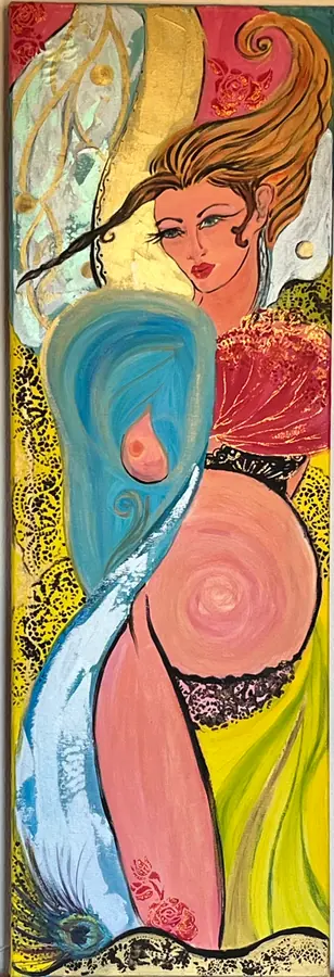 La Maternité, Peinture acrylique sur toile